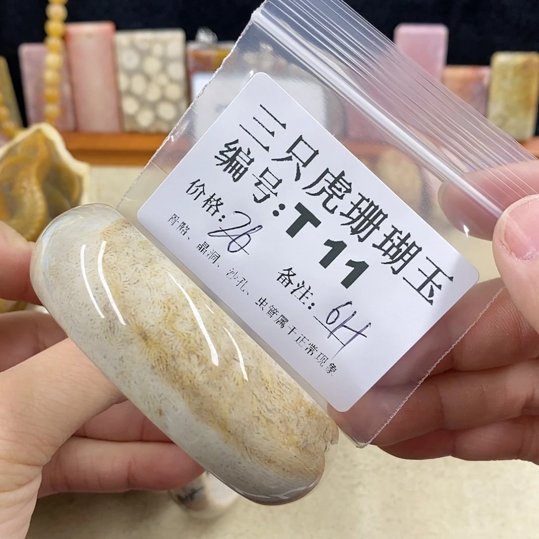 硅化珊瑚（珊瑚玉）1未镶嵌曾**时