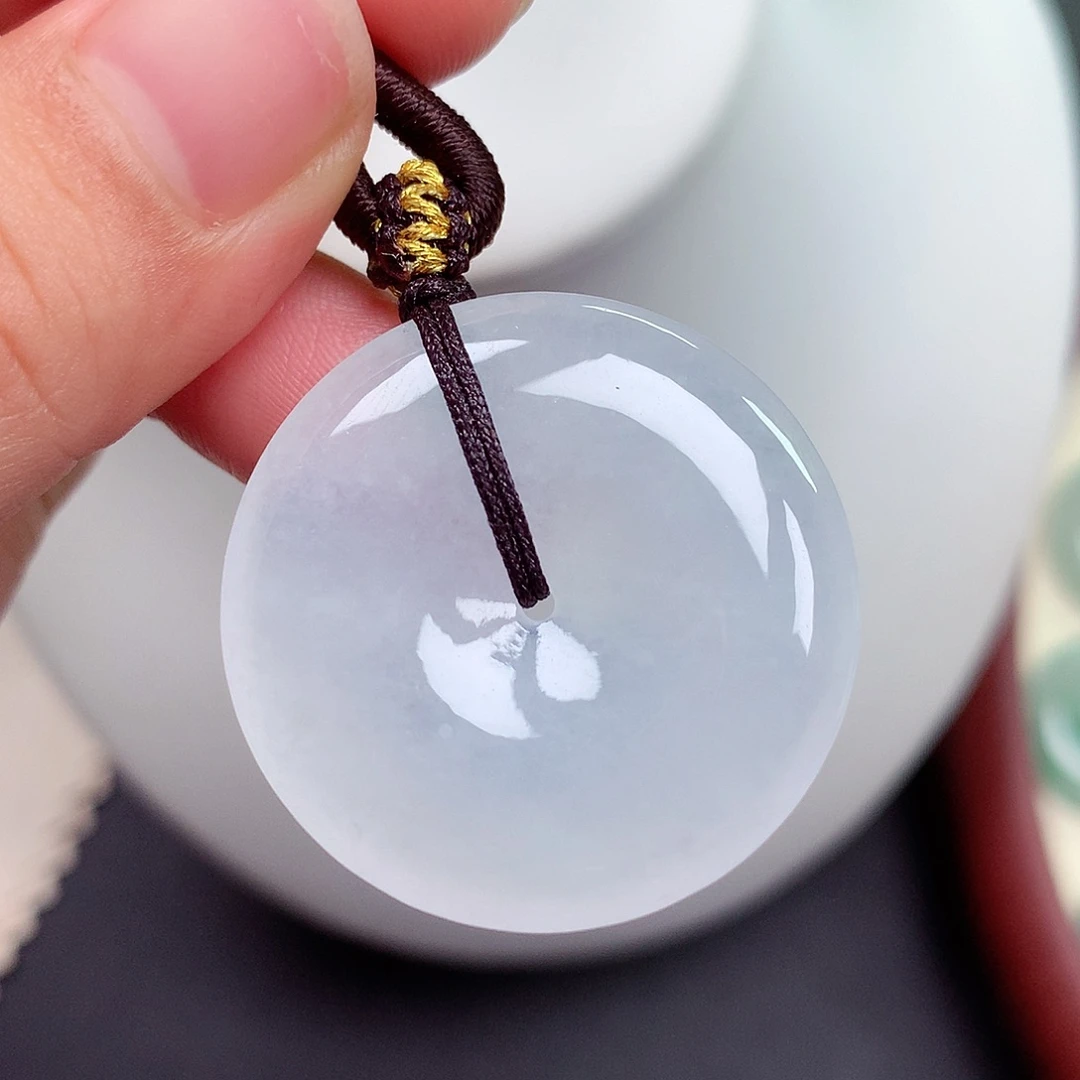 翡翠未镶嵌颈饰平安扣 31.2x5.7mm