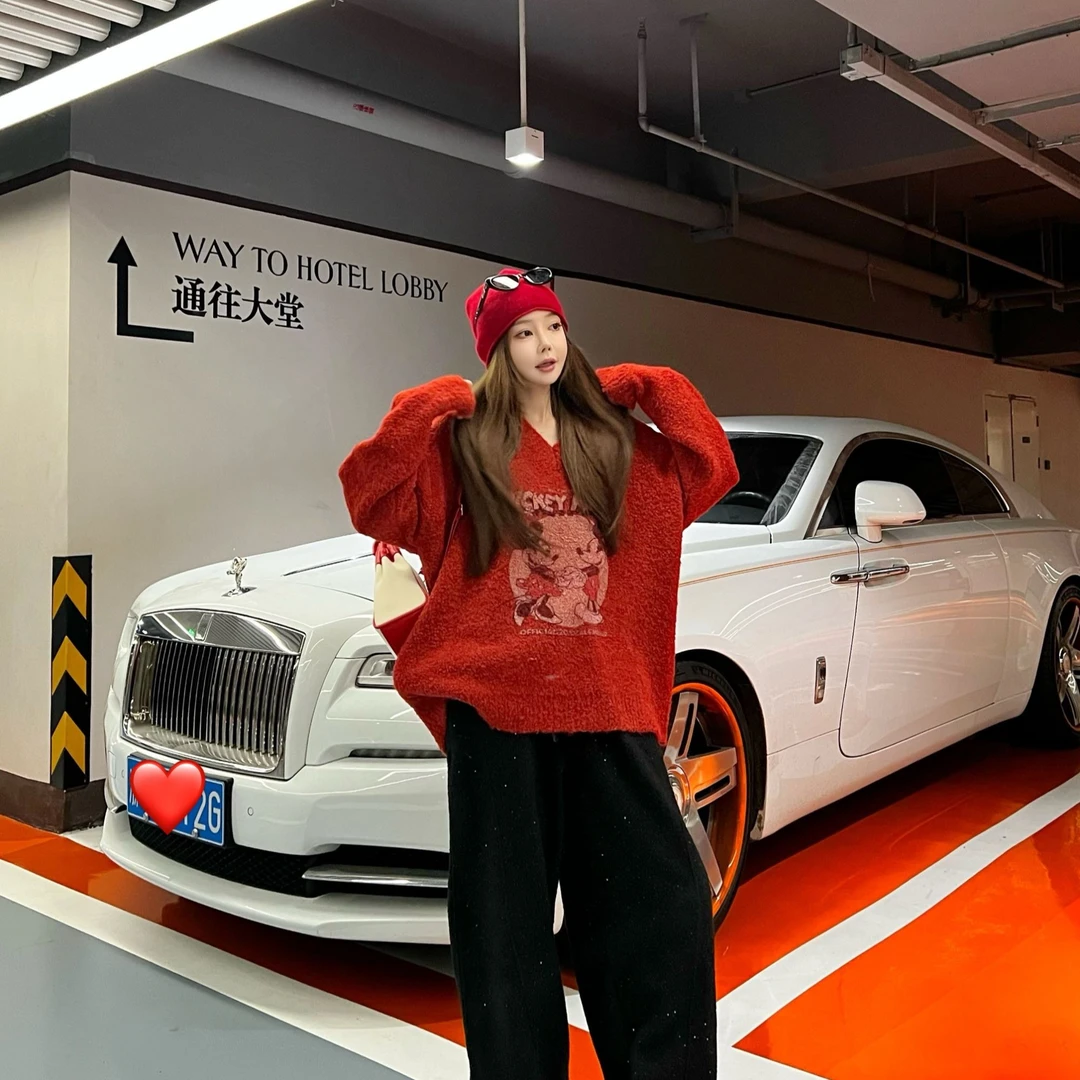 【陶陶推荐】冬季设计款可爱图案舒适保暖毛衣 S457