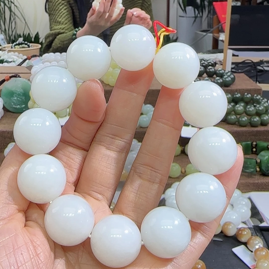 和田玉（白玉）手链未镶嵌