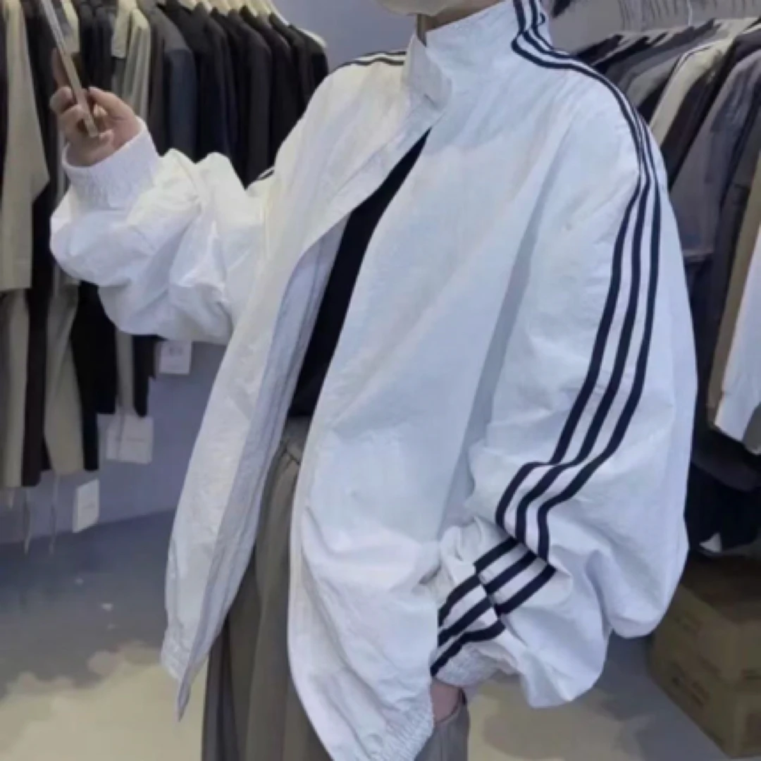 三条杠 韩版时尚休闲宽松外套