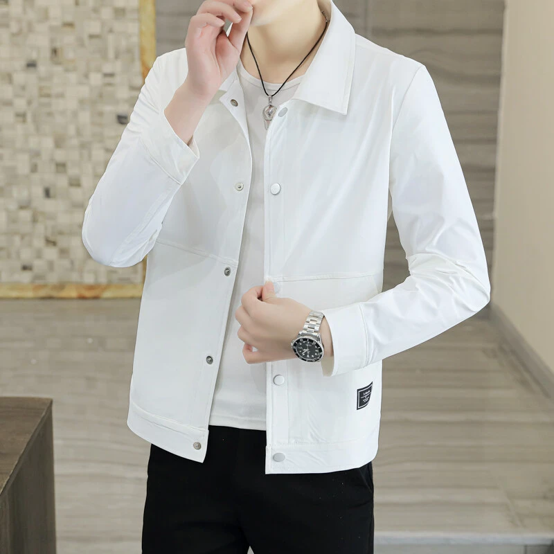 外套男士夏季2025新款高端冰感防晒夹克休闲时尚薄款外套潮流上衣