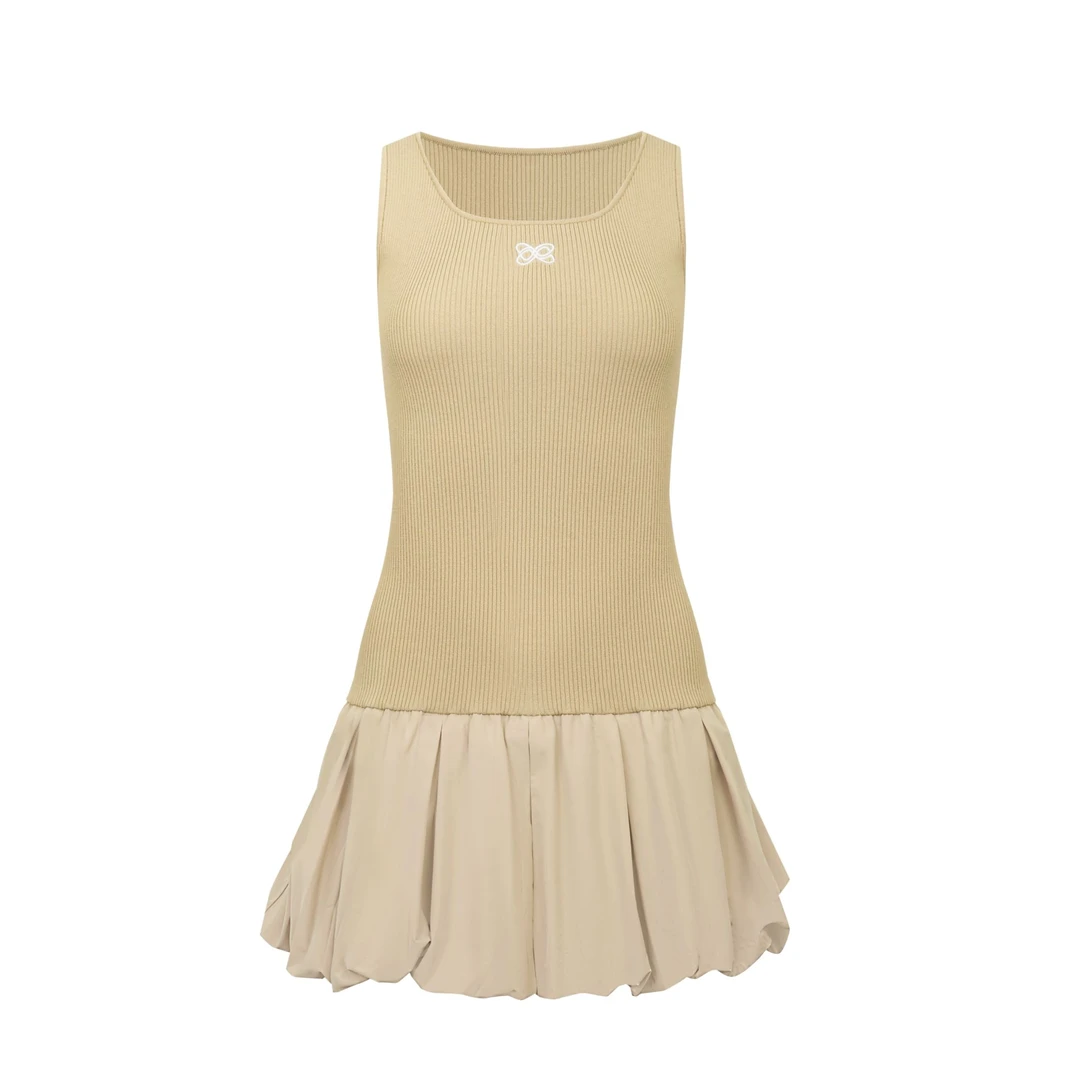 ANN ANDELMAN 25春夏 时尚精致休闲撞色无袖套头针织连衣裙