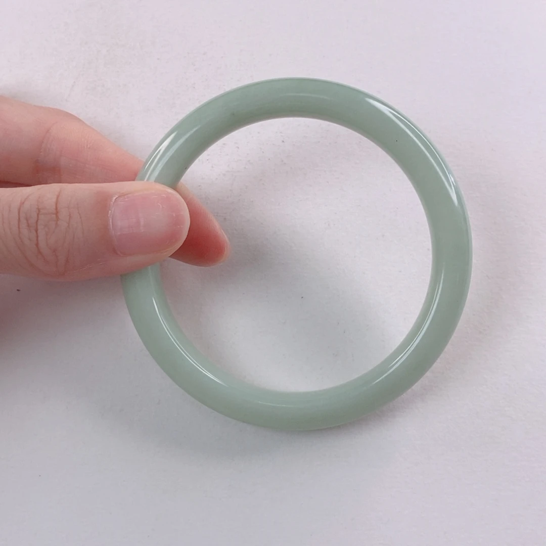 蓝田玉（蛇纹石化大理石玉）手镯未镶嵌朵*