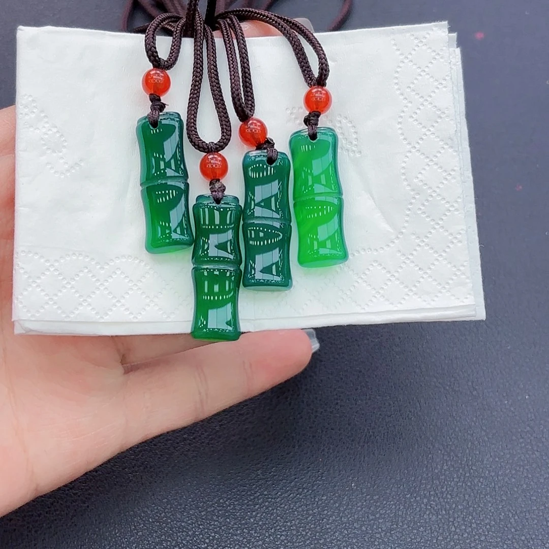 玛瑙/玉髓颈饰未镶嵌竹节吊坠多样性发其一