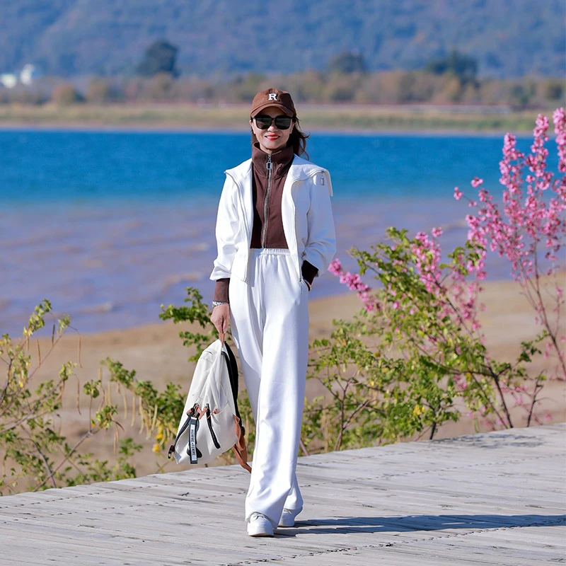 韩版时尚休闲运动套装女春秋款2025新款洋气显瘦假两件卫衣套装女