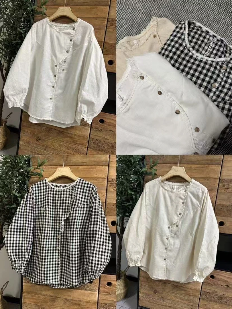 叨叨推荐款#CHAI#97052#森系刺绣衬衣（冬季新款）FL