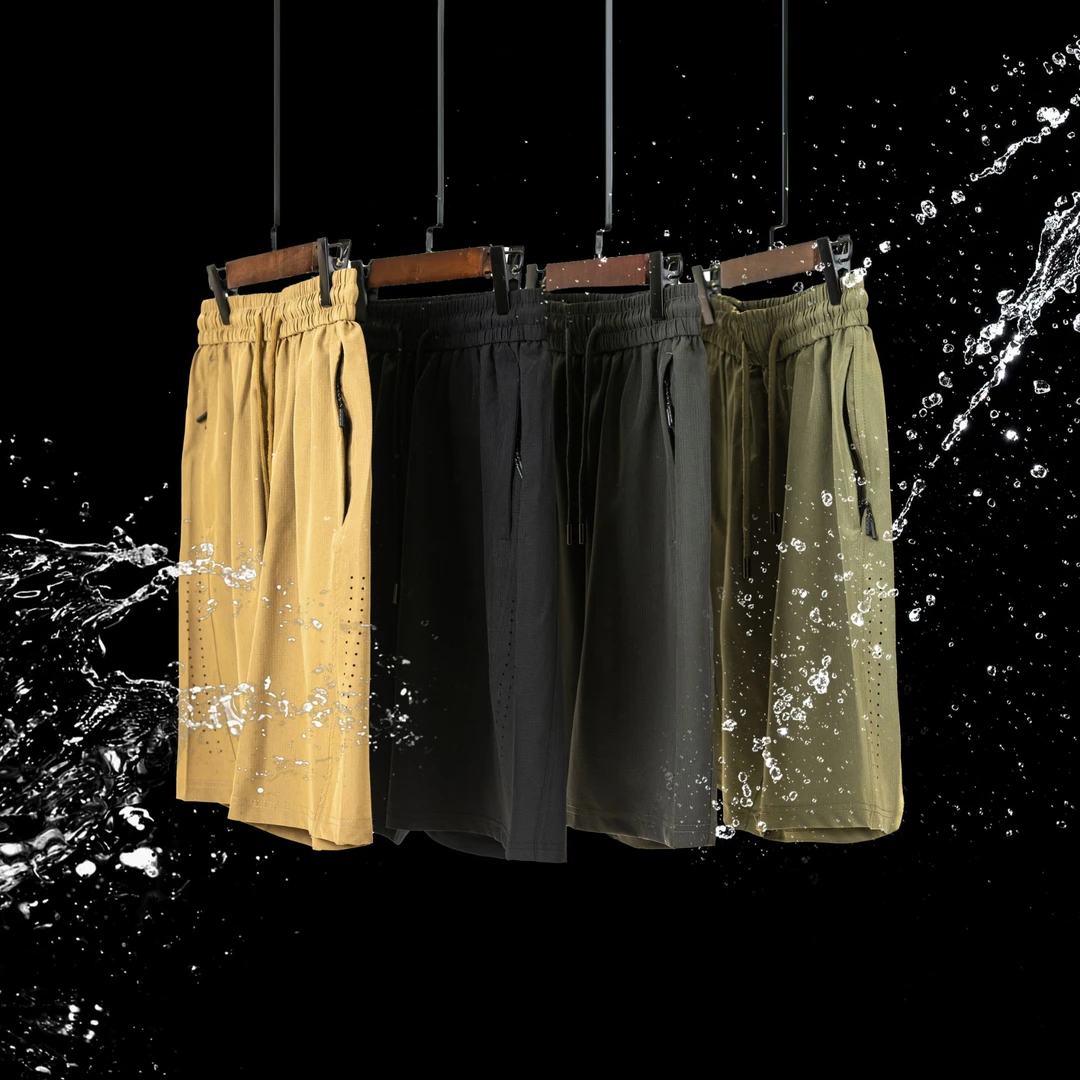 雅鹿男装凉感夏季男士日系复古休闲直筒裤宽松垂感显高短裤