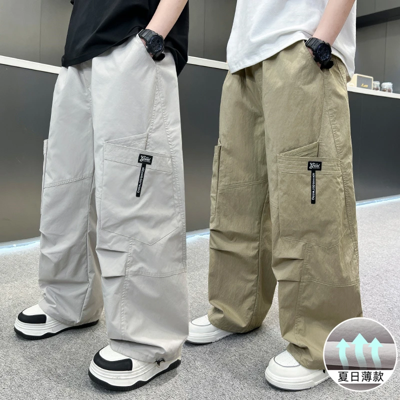 男童夏装防蚊裤子2025新款儿童装夏季男孩运动薄款大童夏款休闲潮