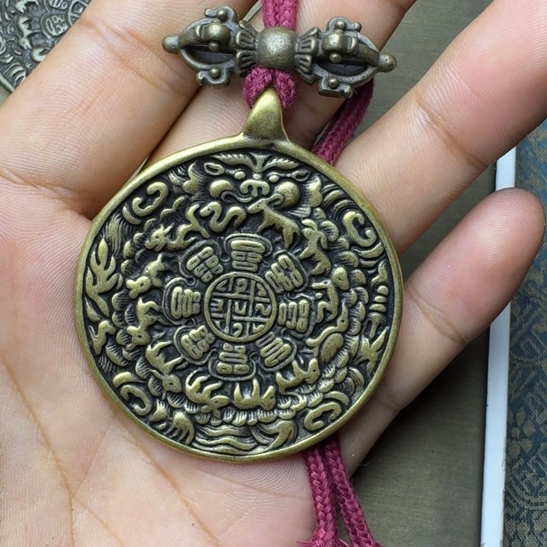 玻璃颈饰酒*藏式风格琉璃九宫格