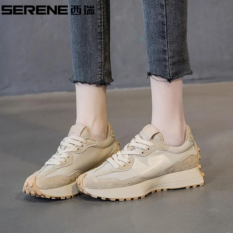 【明星同款】西瑞女鞋厚底老爹鞋新款百搭小蛮腰德训鞋时尚潮流休闲