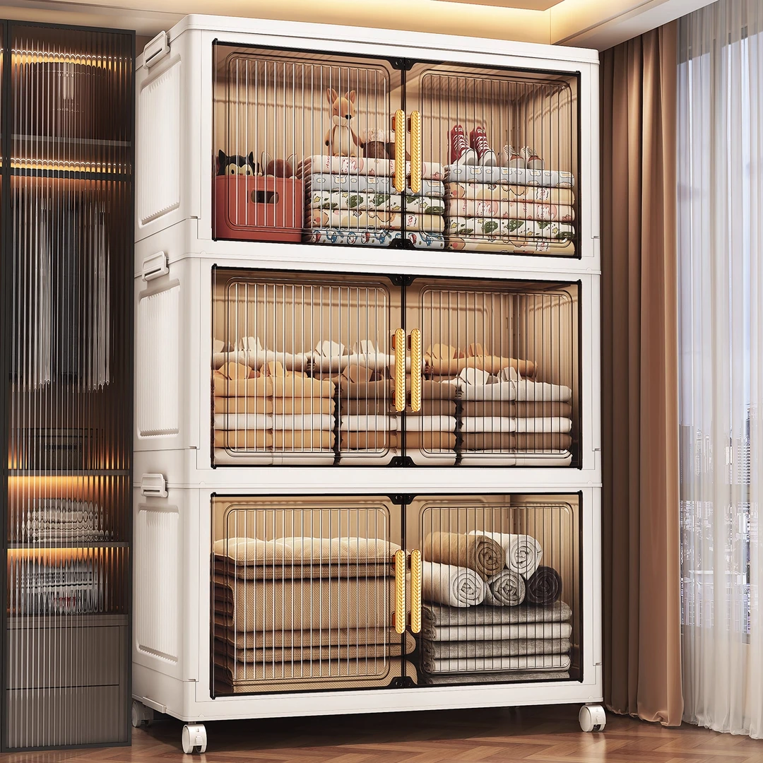 宝宝衣柜家用免安装收纳柜子婴儿衣服多层储物柜塑料置物柜杂物柜