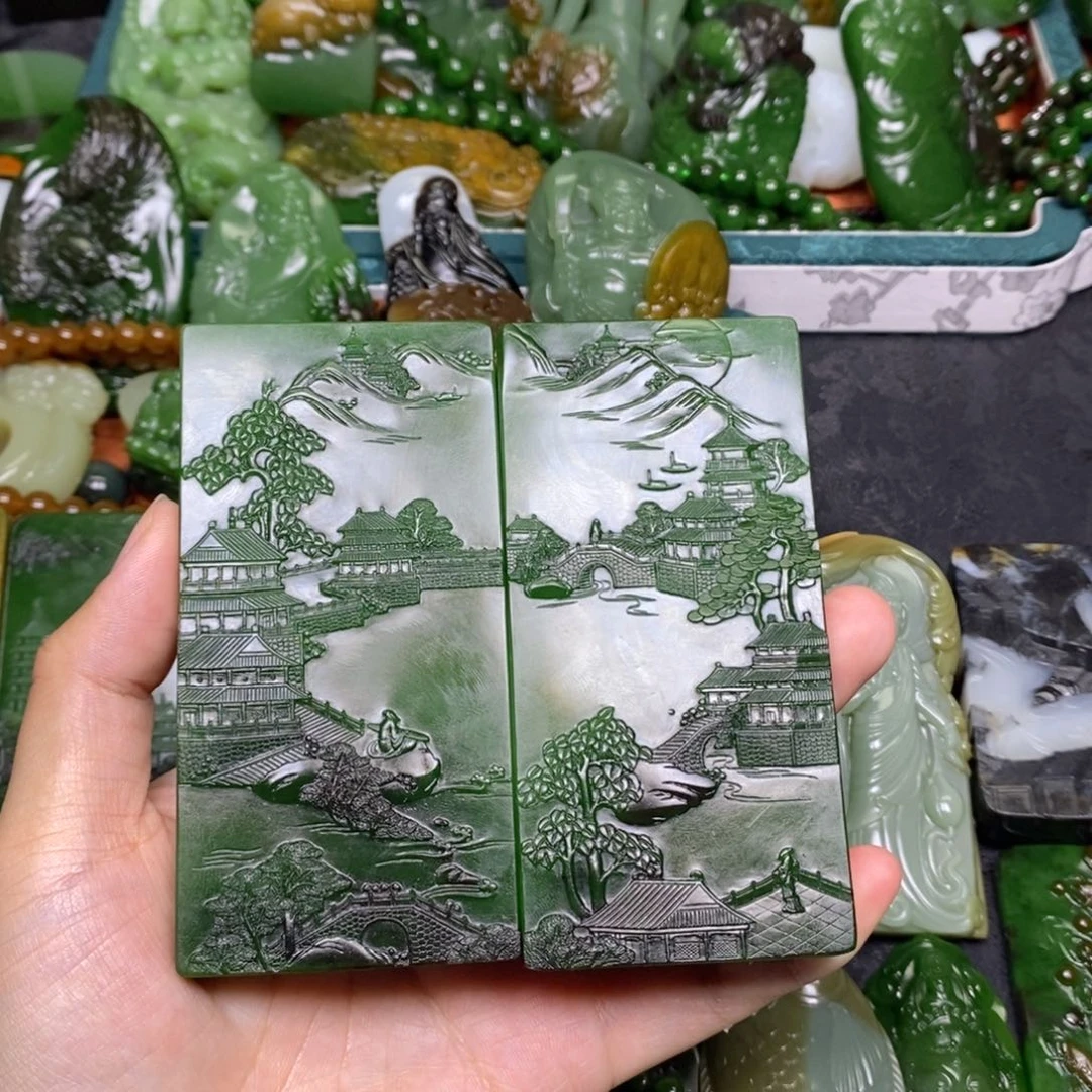 永***久和田玉未镶嵌颈饰