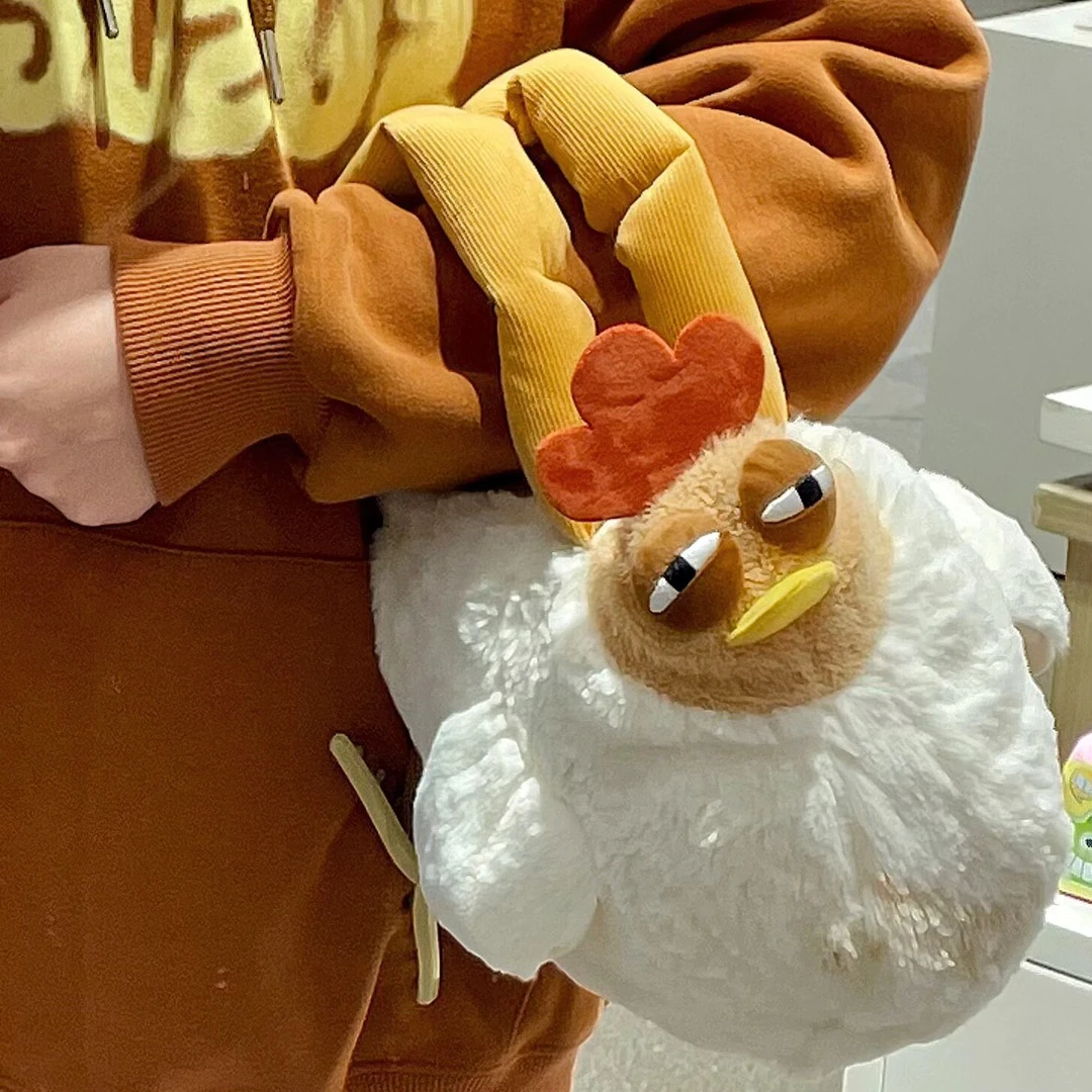 咕咕鸡包鬼迷日眼鸡毛绒玩具咯咯母鸡手提斜挎通勤玩偶包丑萌公仔