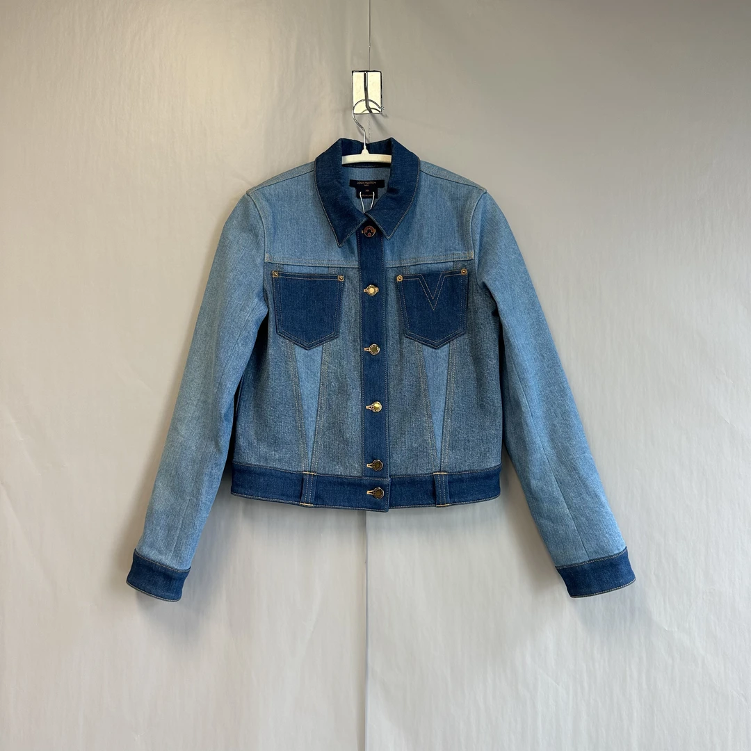 99新 LouisVuitton/路易威登 摩登蓝拼色牛仔外套 38码 99新
