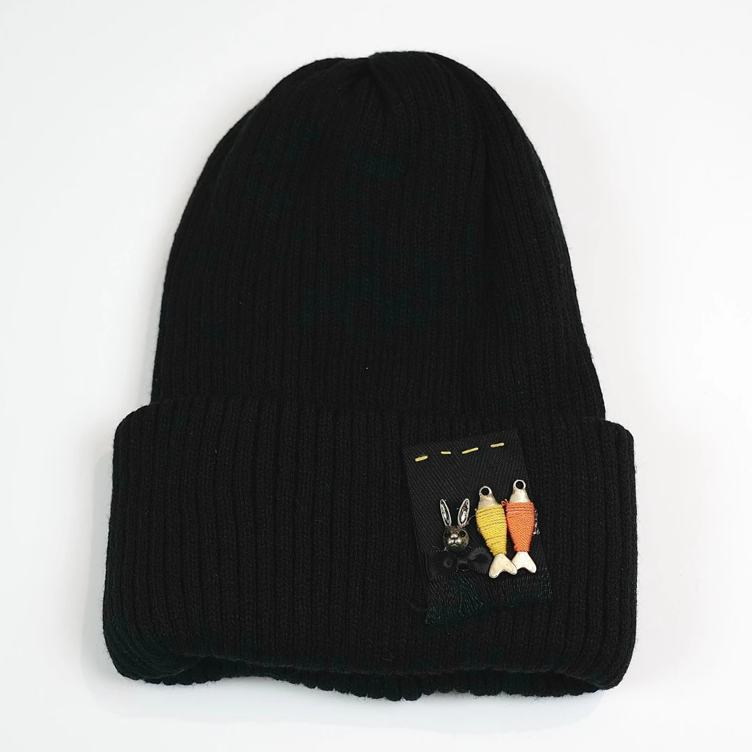 KARREN韩版百搭针织帽秋冬休闲风女帽子轻奢男女时尚ins街头风