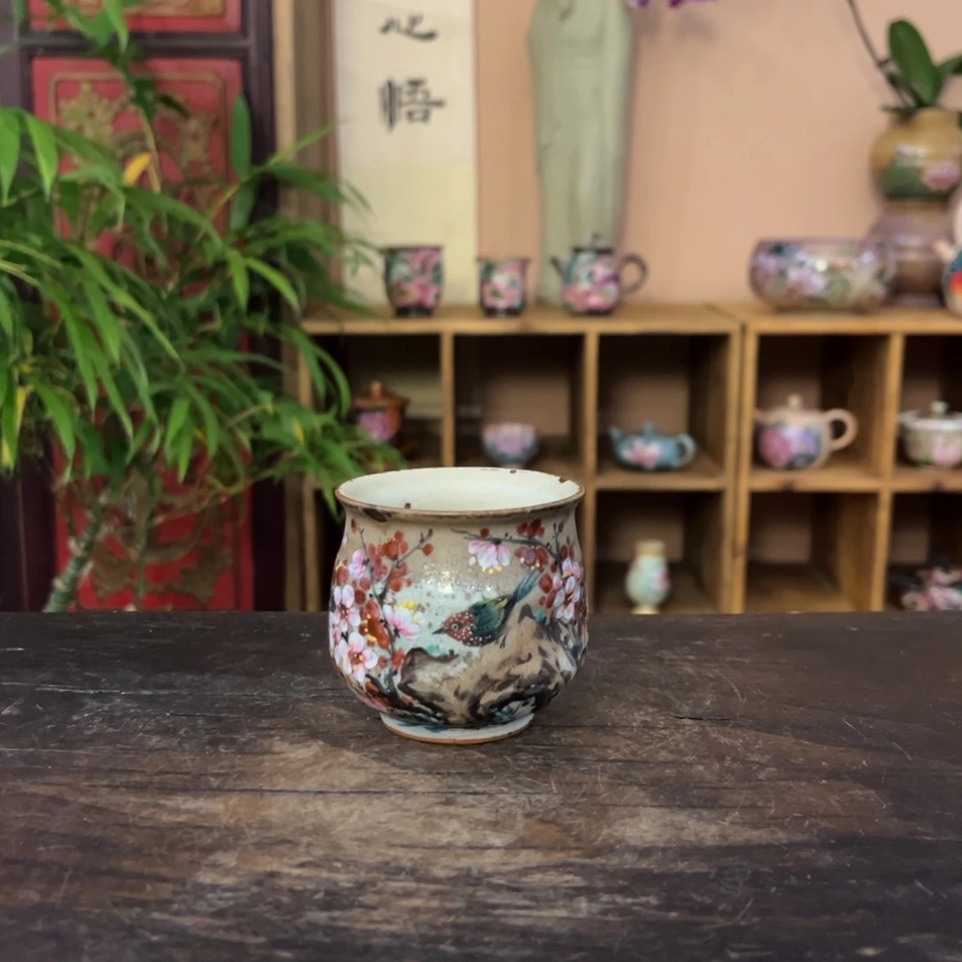 柴烧纯手工手绘陶瓷