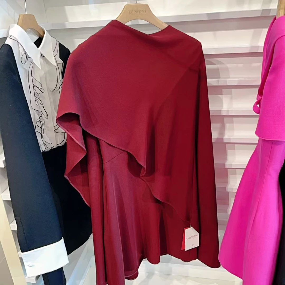 未使用 Valentino/华伦天奴 女士斗篷连衣裙红色