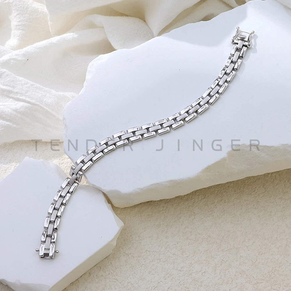 Tender Jinger 925银手链 ｜欧美德国手工无缝手链轻奢高级感新款