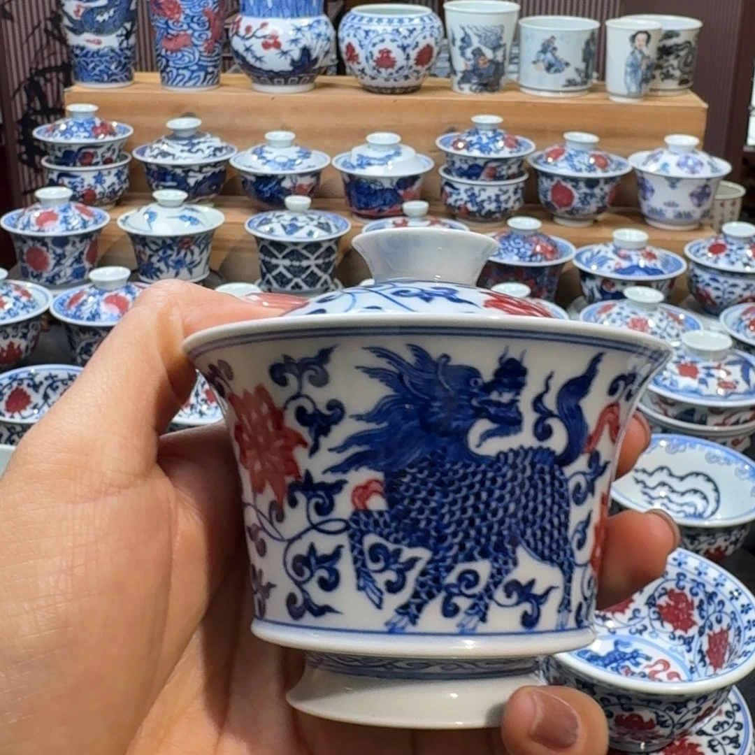 合缝不好的麒麟马蹄盖碗