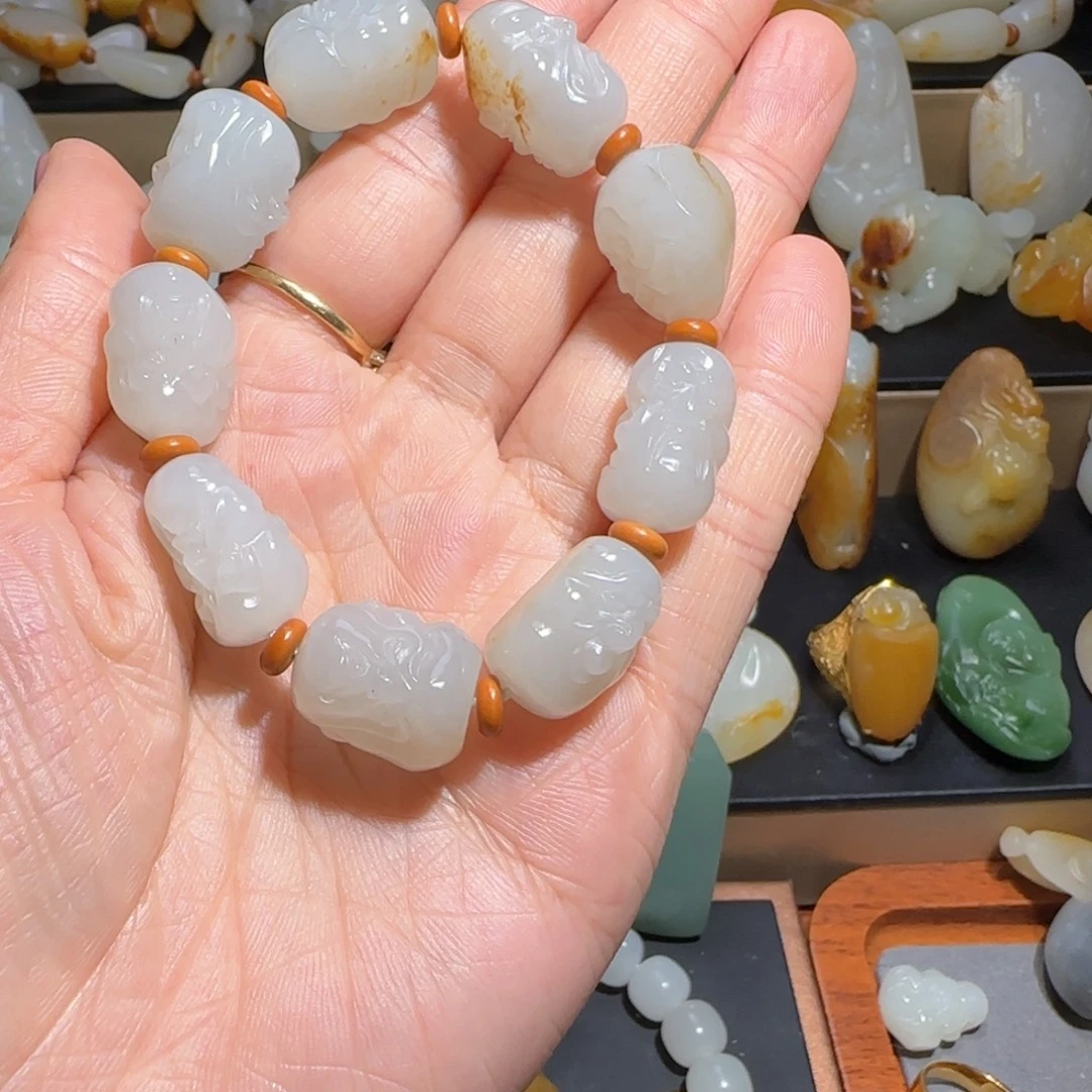 用***3和田玉未镶嵌手链