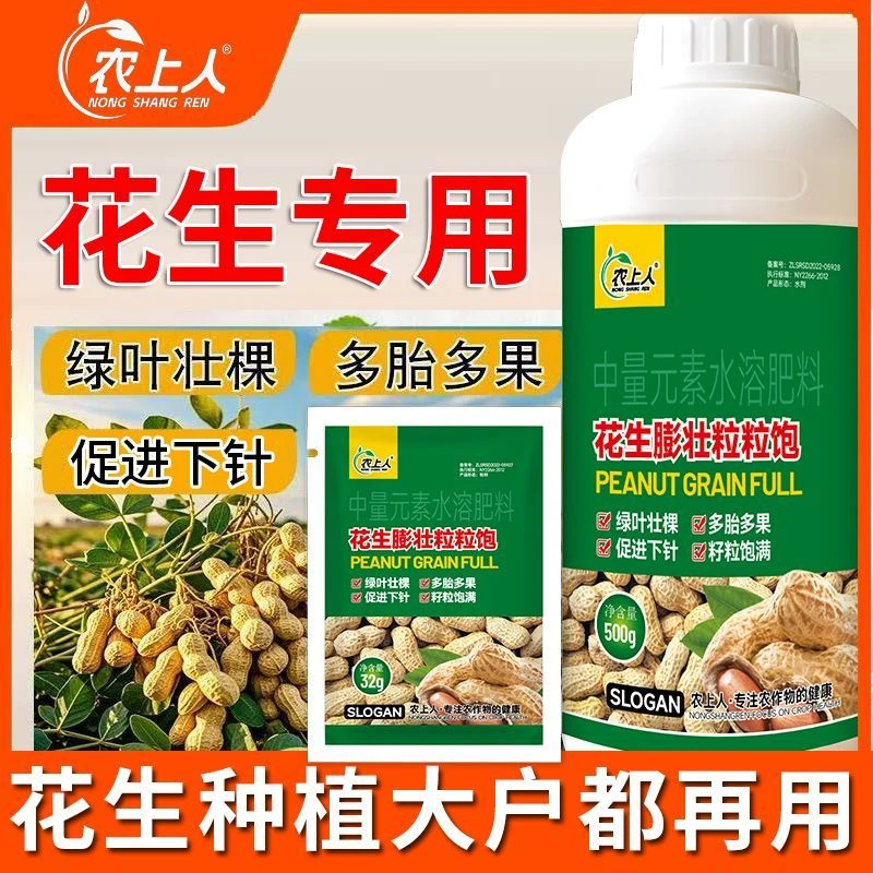 花生专用花生膨壮粒粒饱膨壮丰产绿叶壮颗饱满花生膨大粒粒饱