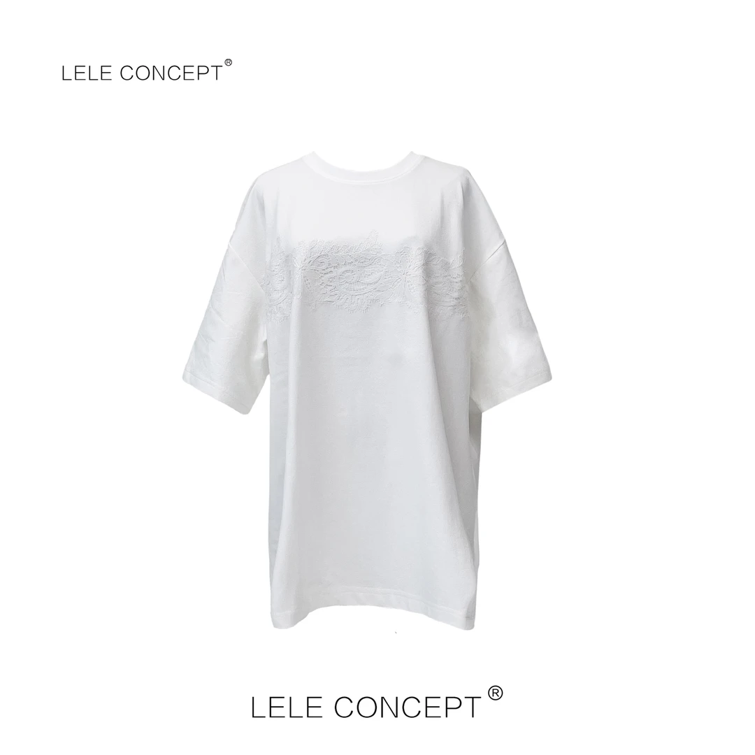LELE CONCEPT 丨设计师款前胸绣花半袖T恤TX044
