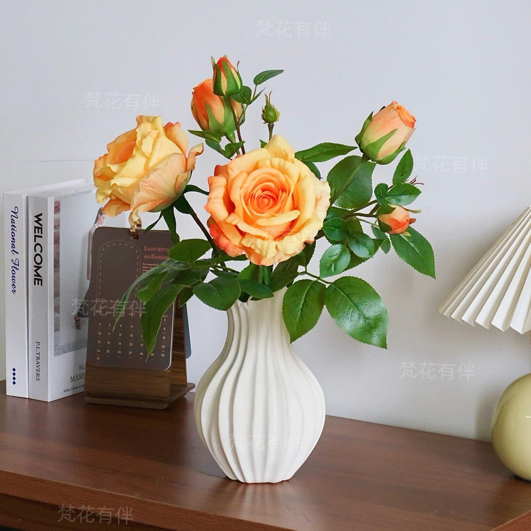 皇家玫瑰仿真花假花餐边柜餐桌鞋柜家居装饰客厅装饰花艺摆件