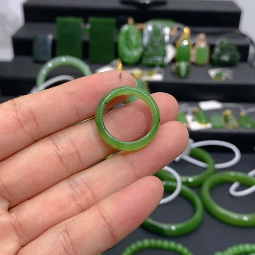 【闪购商品】和田玉（碧玉）戒圈未镶嵌15-19
