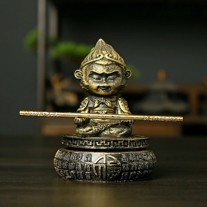 中式树脂孙悟空型摆件斗战胜佛创意家居客厅摆件茶桌茶台装饰品