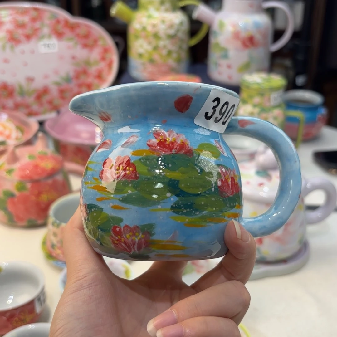 景德镇手绘高温釉下彩陶瓷茶具