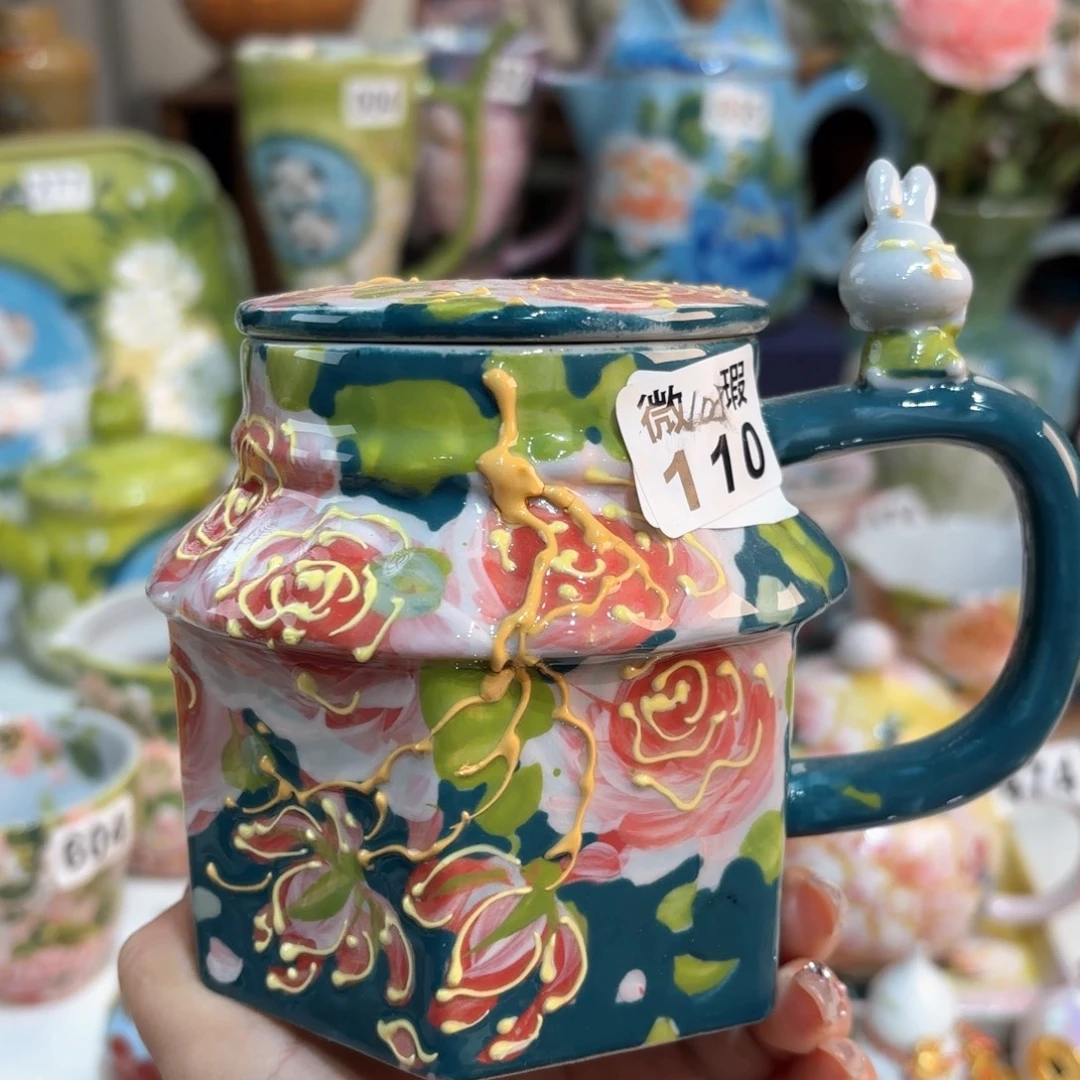 景德镇手绘高温釉下彩陶瓷茶具