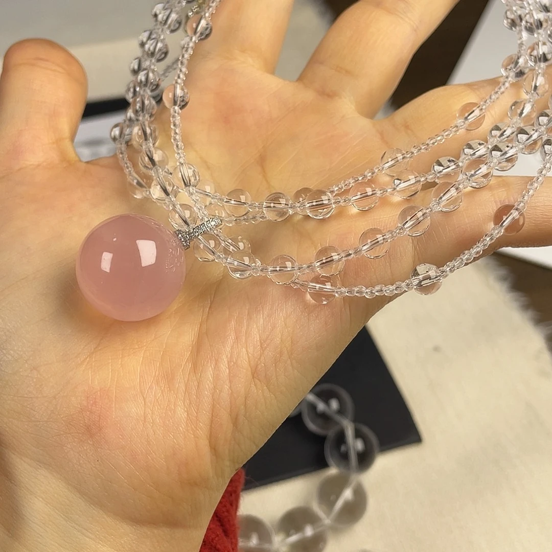 非金属毛衣链粉水球球