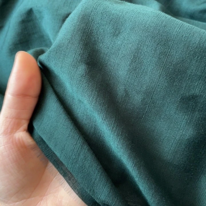 天丝（莱赛尔纤维）墨绿色棉麻2米