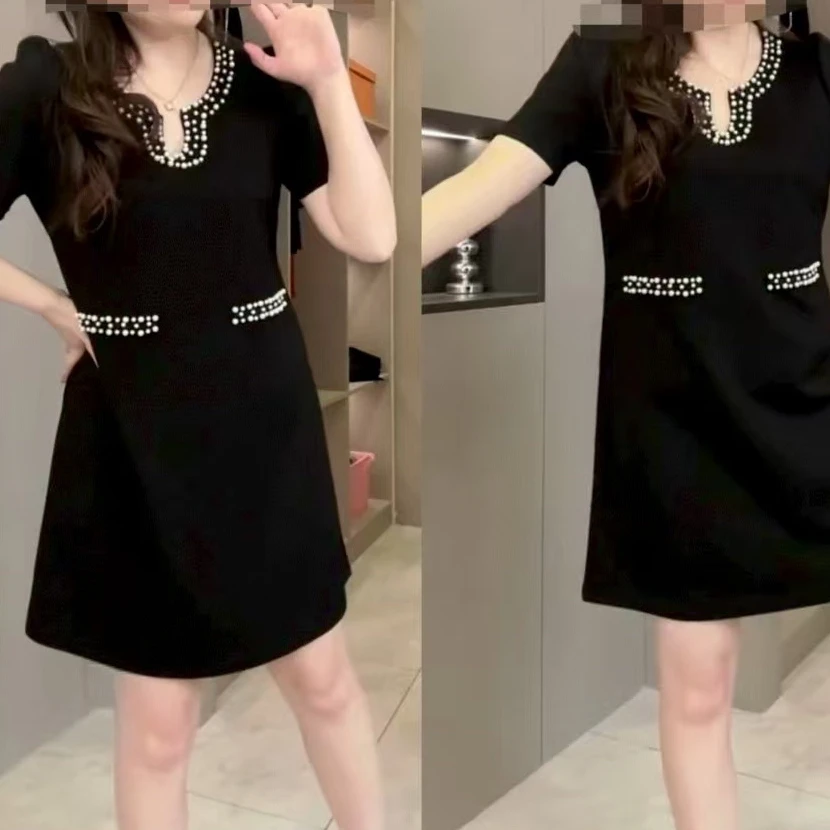 263-2025年夏季新款时尚气质显瘦遮肉百搭连衣裙