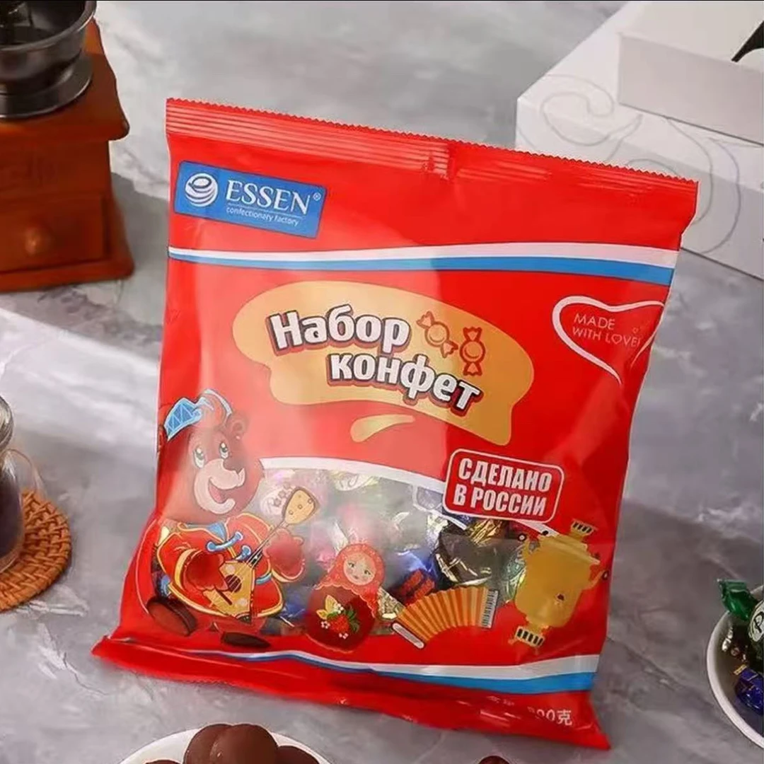 原装】俄罗斯进口混合口味巧克力夹心糖果美味零食喜糖ESSEN贵族牌