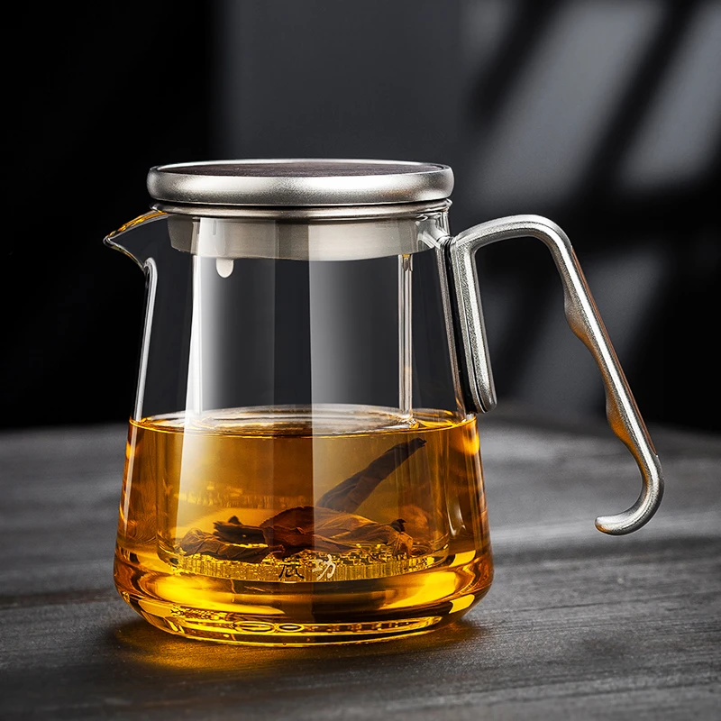 新款加厚玻璃泡茶壶茶水分离杯家用高档泡茶器办公室茶壶泡茶专用