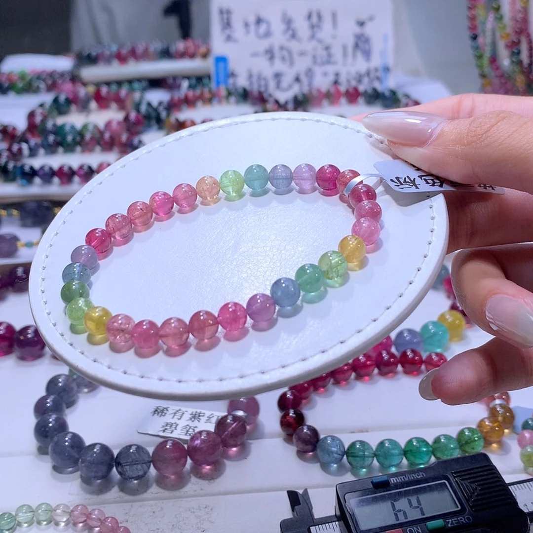 【闪购商品】碧玺手链银S925镶嵌碧玺