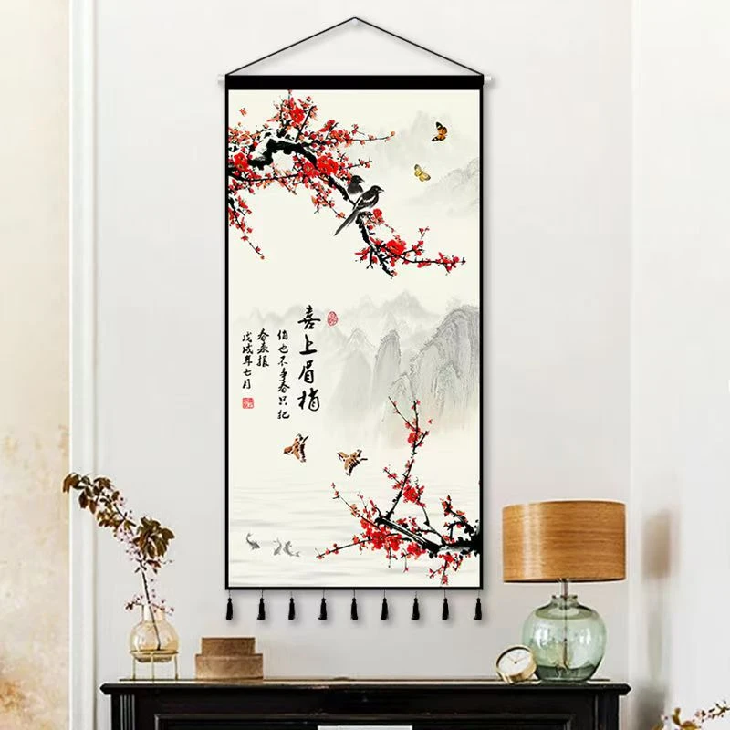 中式水墨风花鸟字画图多种款式可选适用于室内多种场景