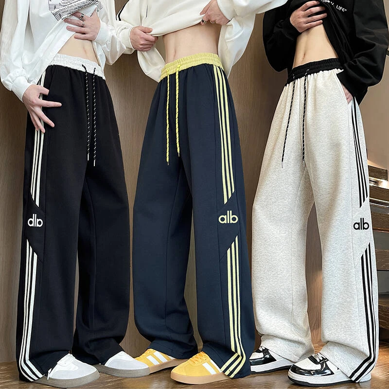 男士春秋季运动卫裤休闲时尚直筒裤青少年学生长裤潮流新款阔腿裤