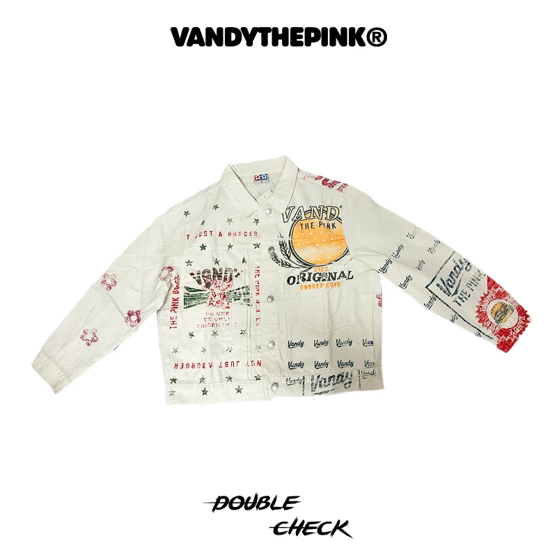 VANDYTHEPINK 正品涂鸦LOGO美式印花外套夹克 休闲宽松上衣