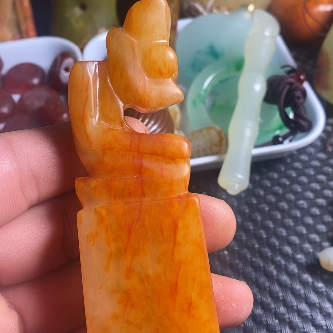 蛇纹石玉合金颈饰