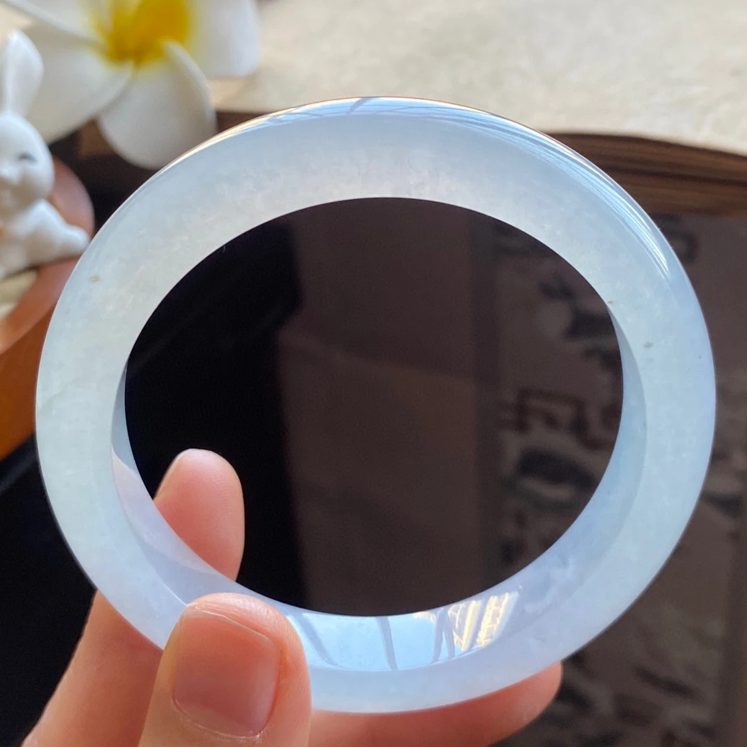 2.20批876号手镯55.8-11.6-8.5 冰透果冻镯 淡淡的色泽！温婉淡雅