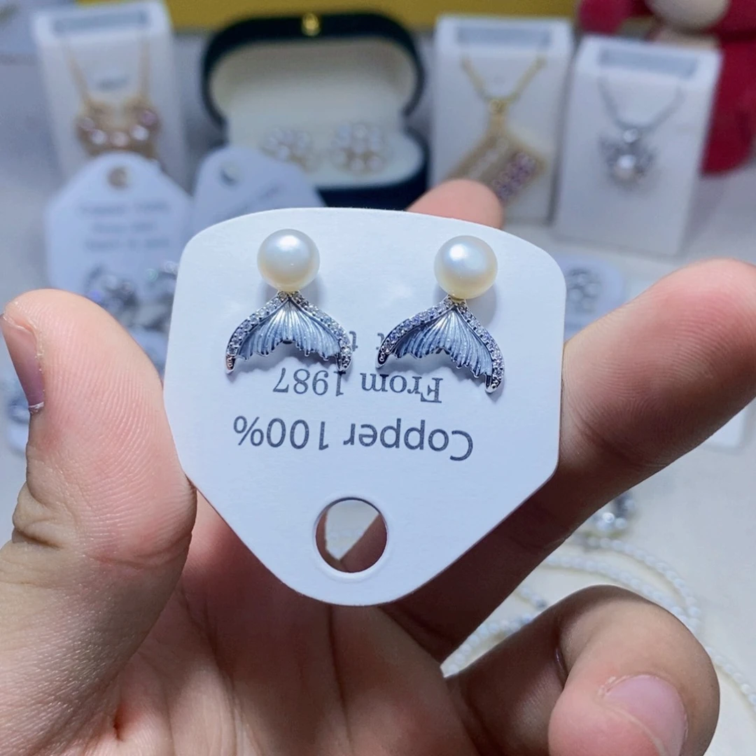 未镶嵌淡水珍珠耳饰