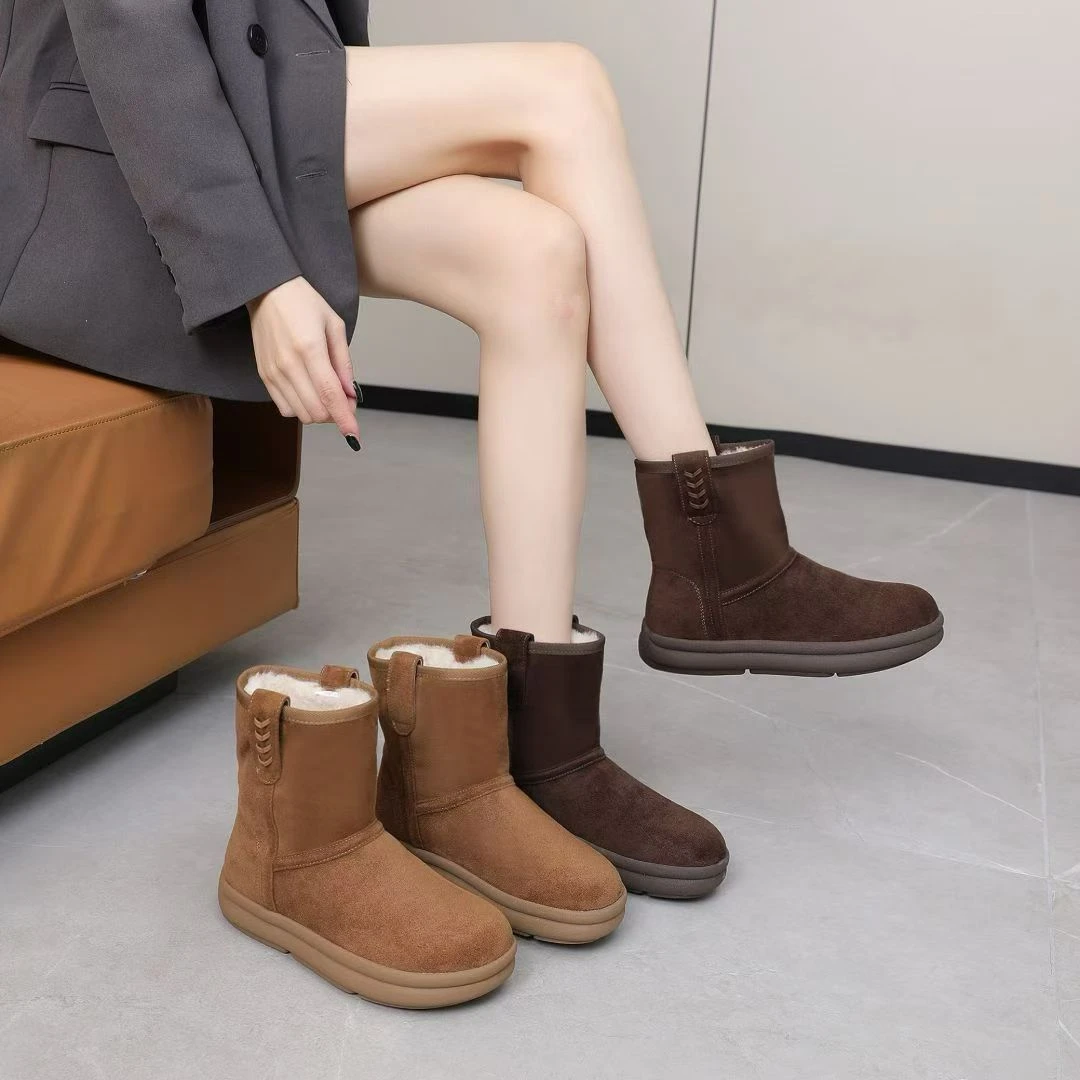 苏北北蒂薇品牌加绒保暖雪地靴冬季新款小个子增高防滑百搭棉靴