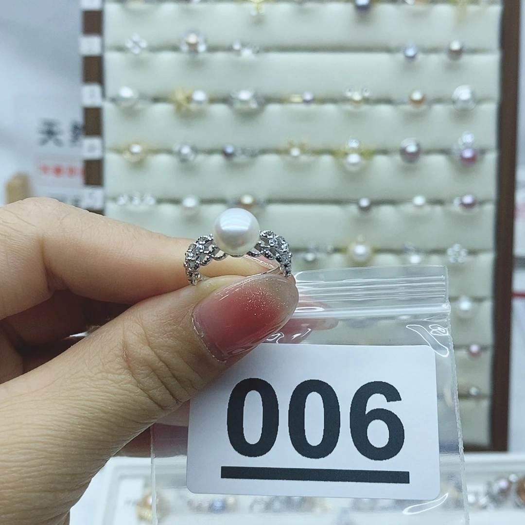 淡水珍珠戒指银S925镶嵌j***涛006