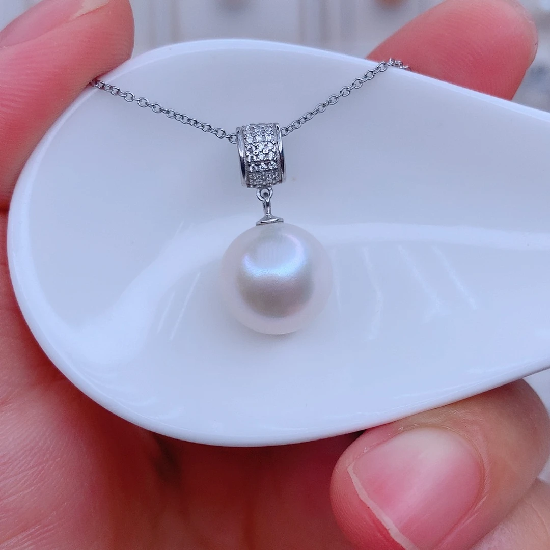 淡水珍珠银S925镶嵌颈饰