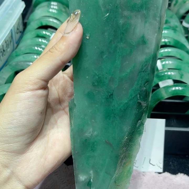 未镶嵌挂件定制石英质玉（非洲翠）