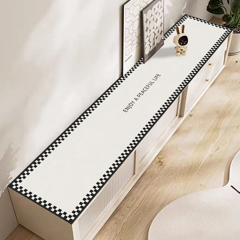 新款电视柜桌垫防油免洗餐边柜长条桌布玄关柜入户鞋柜台面保护垫