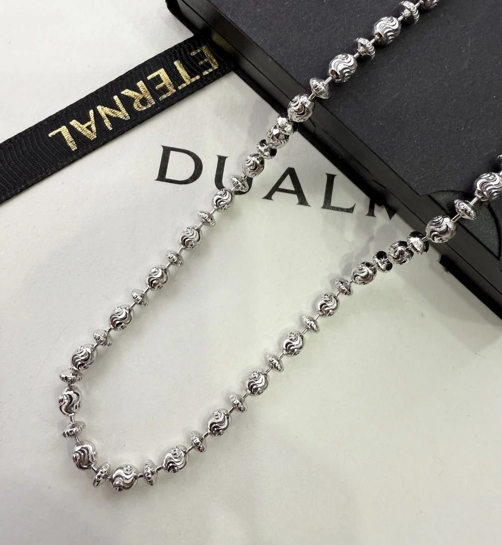 链子925银 意大利CNC工艺波浪流星飞碟项链4mm